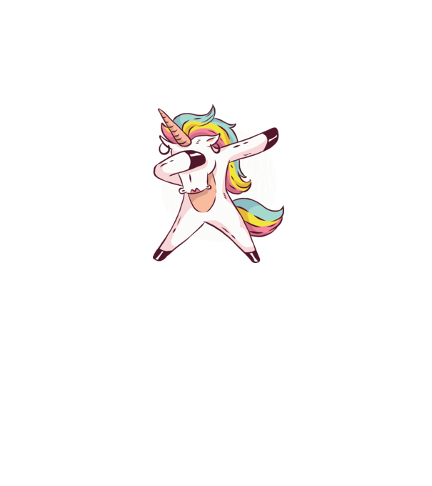 Unicorn DAB model albastru închis pe tricou