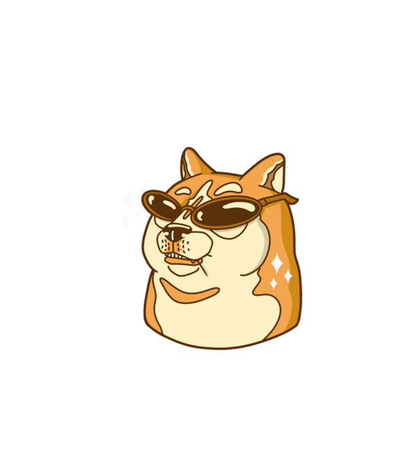 Doge Coin model negru pe tricou