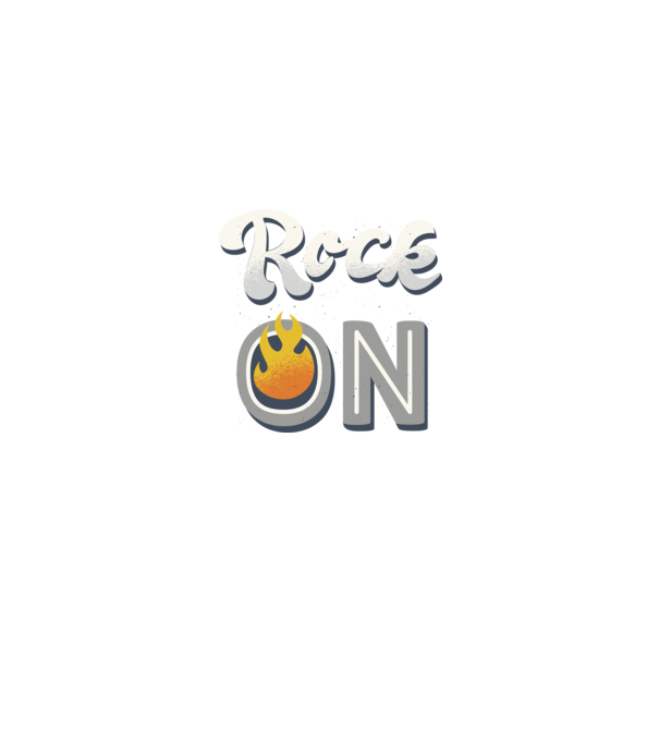 Rock On model negru pe tricou