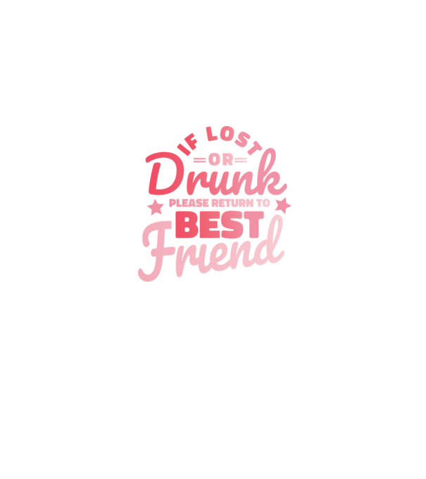 If los or drunk please return to Best Friend model albastru jeanși pe tricou