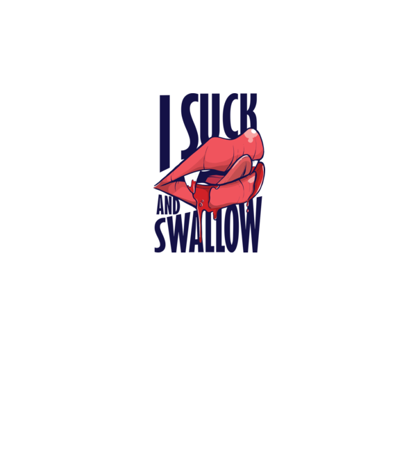I suck and swallow Vampir model gri pe tricou
