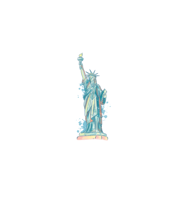 Statuia Libertății model alb pe tricou