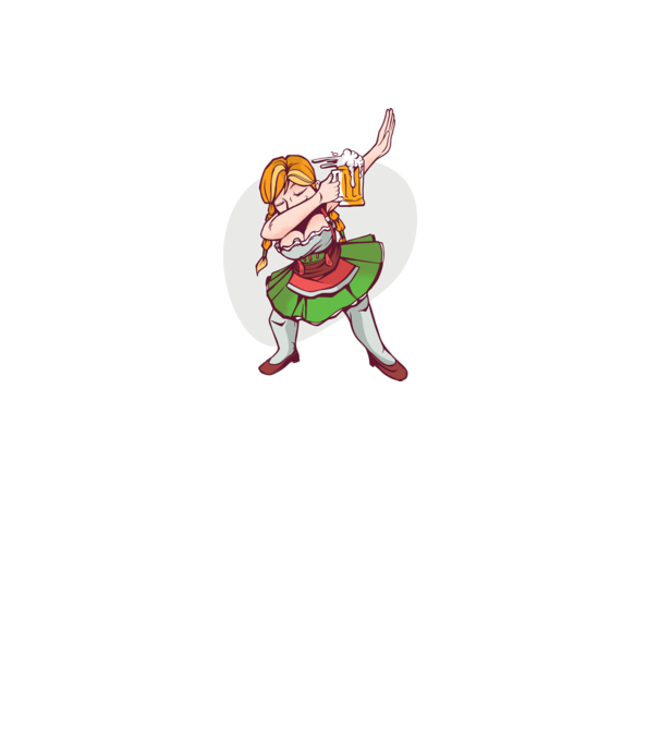Oktoberfest DAB Fată cu ulcior model mov pe tricou