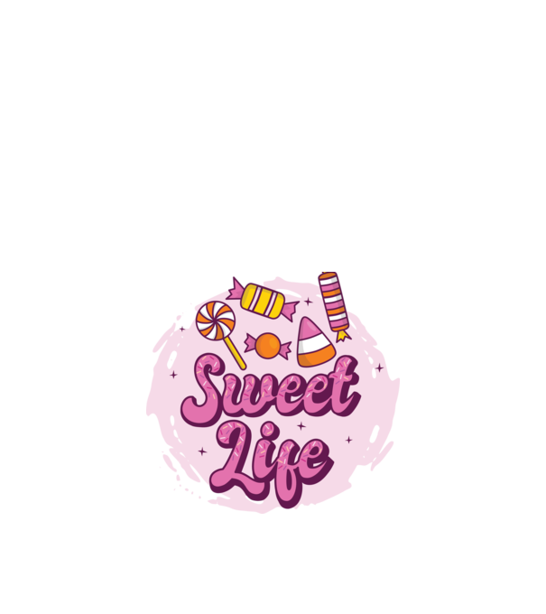 Sweet Life - Viață dulce model albastru închis pe tricou
