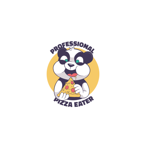 Panda Pizza model albastru deschis pe tricou