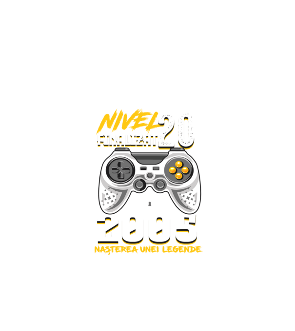 Nivel Finalizat 20 2005 model negru pe tricou