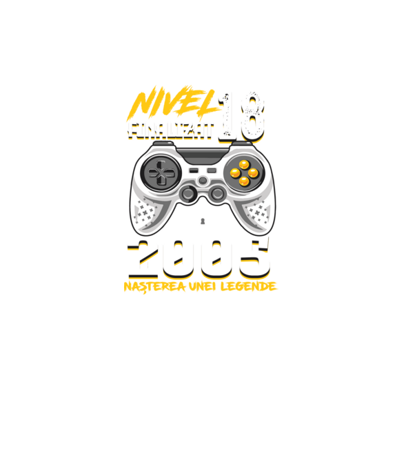 Nivel Finalizat 18  2005 model negru pe tricou