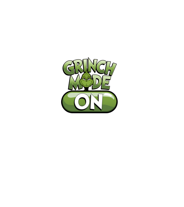 Grinch mode ON model negru pe tricou