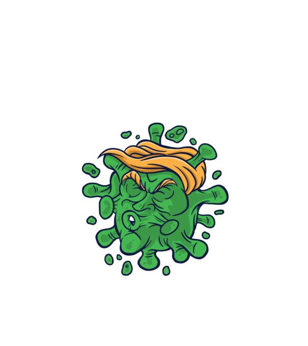 Covid Trump model alb pe tricou
