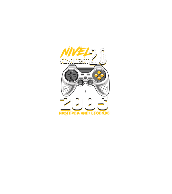 Nivel Finalizat 20 2005 model negru pe tricou