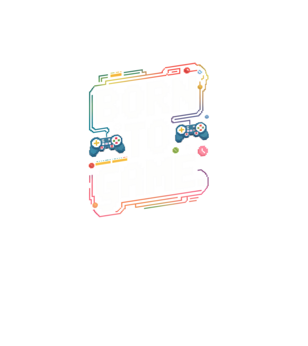 Born to Game Pixel Negru model negru pe tricou