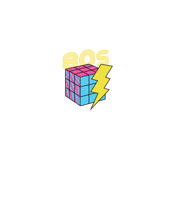 I love the 80s Cub Rubik model negru pe tricou