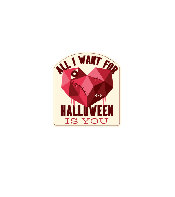 All I want for Halloween is You model roz deschis pe tricou