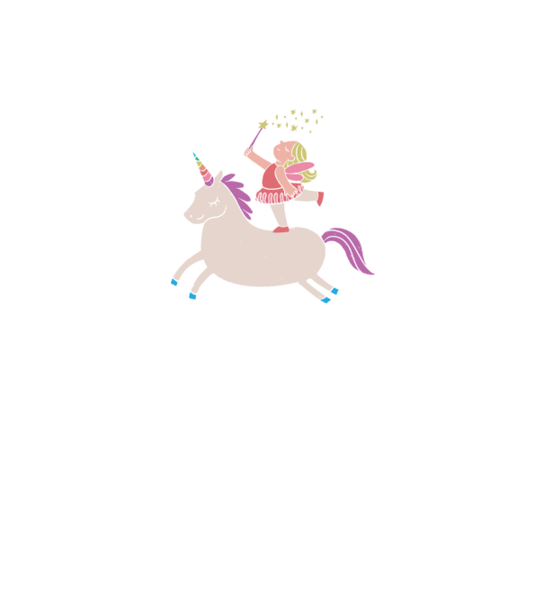 Zână Unicorn model negru pe tricou