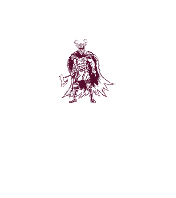 Războinic Odin Viking model alb pe tricou