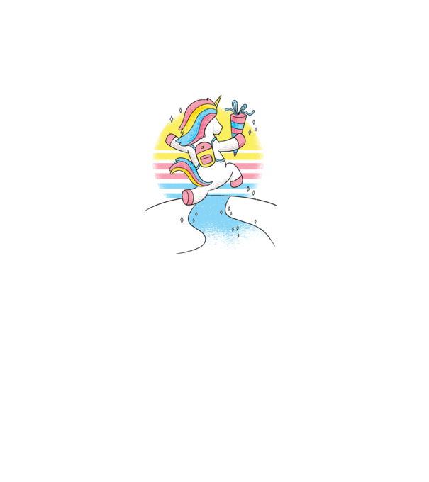 Unicorn școlar model alb pe tricou
