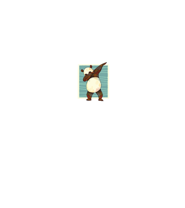 Panda DAB dans model verde pe tricou