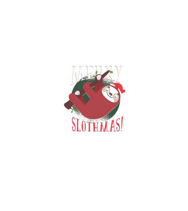 Merry Slothmas Crăciun cu Leneș model negru pe tricou