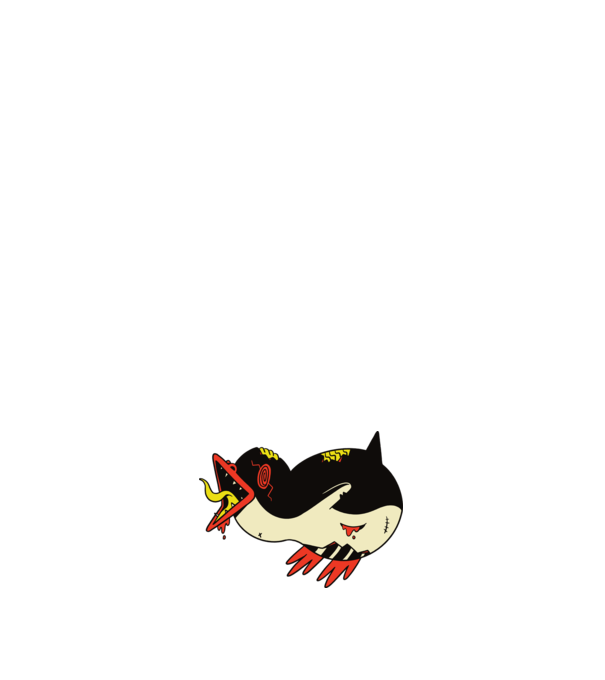 Pinguin Zombie model negru pe tricou