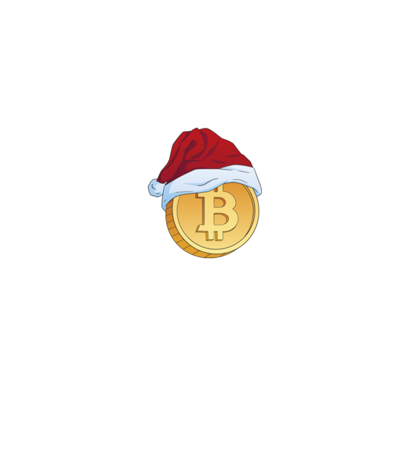 Crăciun Bitcoin model gri pe tricou