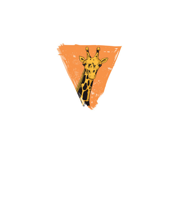 Girafă cool model alb pe tricou