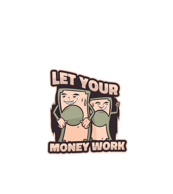 Let your money work model roșu pe tricou