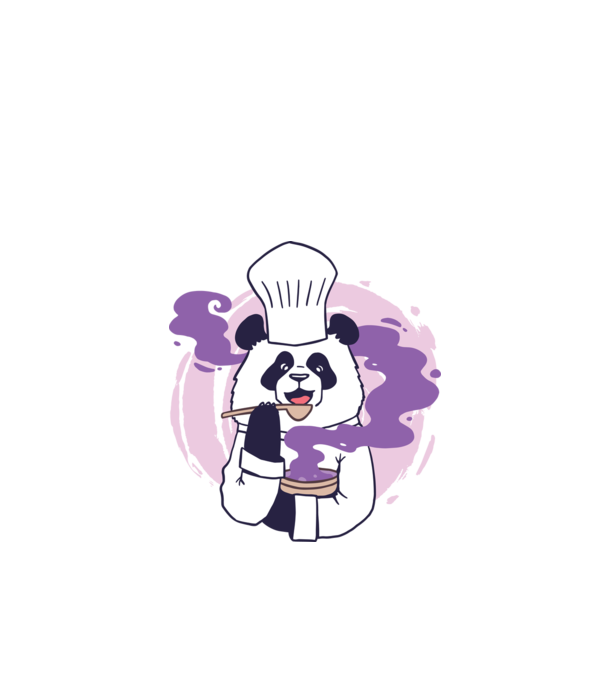 Panda Chef model negru pe tricou