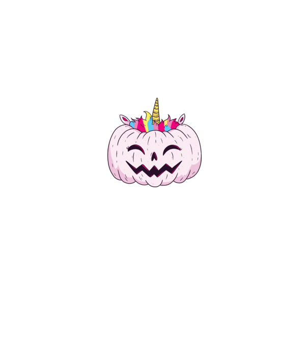 Unicorn Dovleac Halloween model negru pe tricou