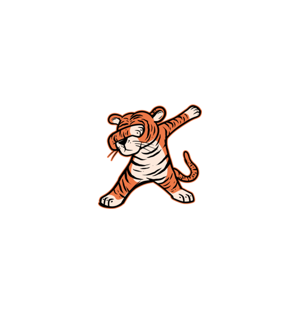 Tigru DAB model negru pe tricou