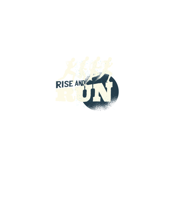 Rise and Run - Tricou pentru alergători model albastru deschis pe tricou