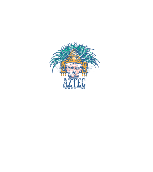 Aztec Warriors model alb pe tricou