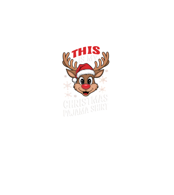 Christmas Pajama Reindeer Negru model negru pe tricou