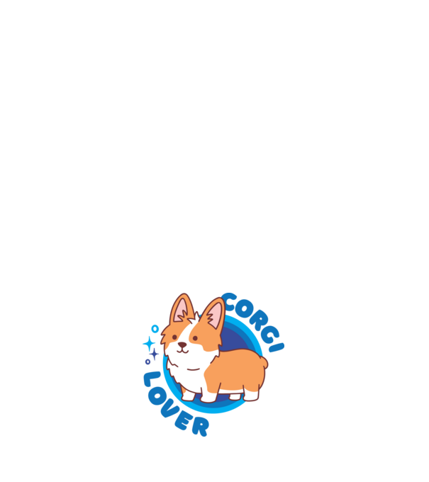 Corgi Lover model roz deschis pe tricou