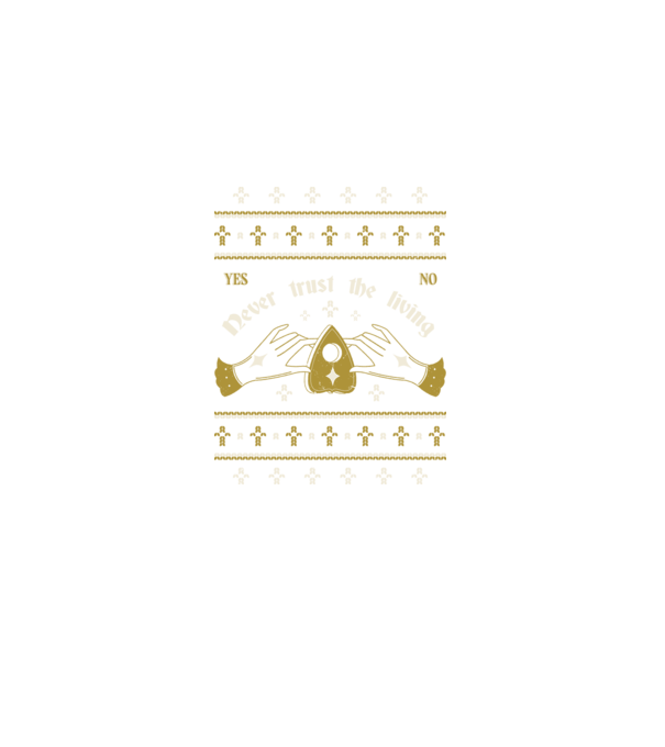 Ouija Motiv de Crăciun model negru pe tricou
