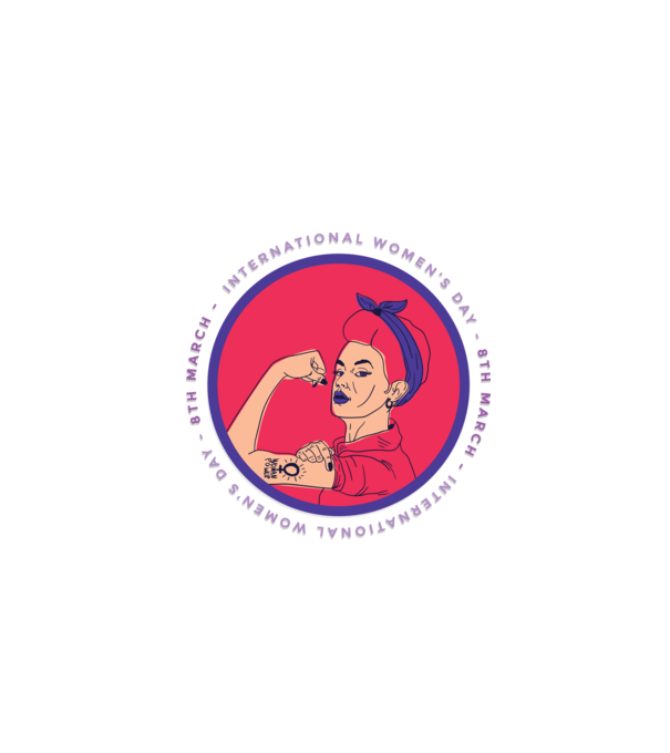 Ziua Internațională a Femeii 8 martie model albastru închis pe tricou