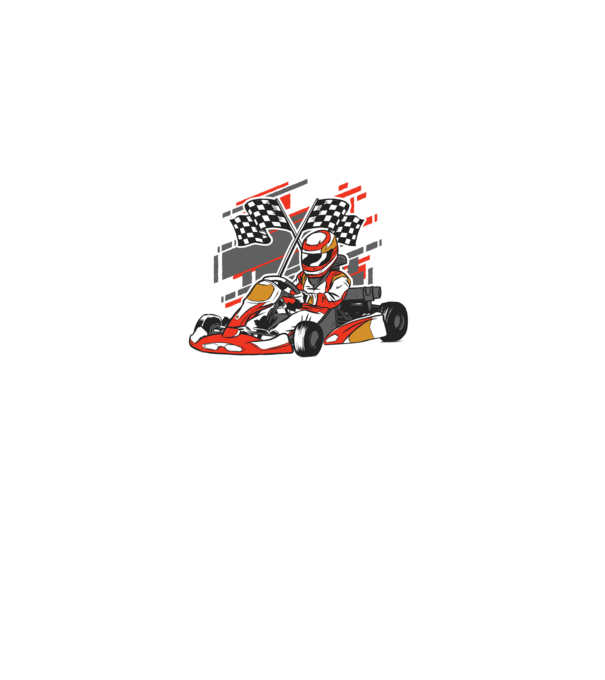 Gokart model negru pe tricou