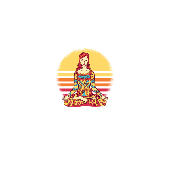 Mandala Yoga Meditație model negru pe tricou