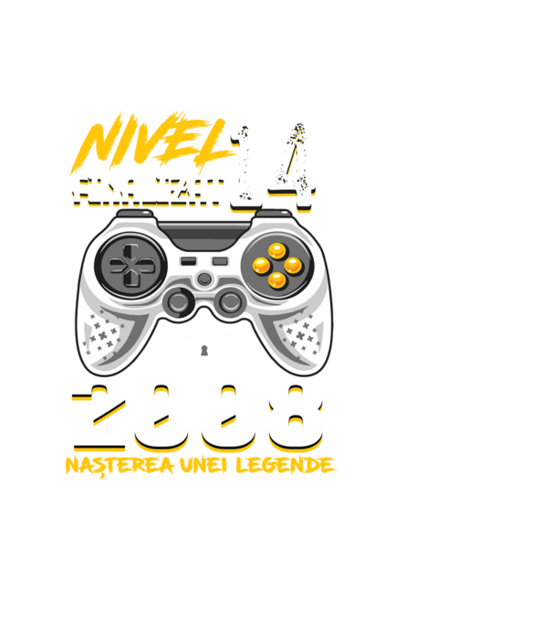 Nivel 14 finalizat. 2008 nașterea unei legende model negru pe tricou
