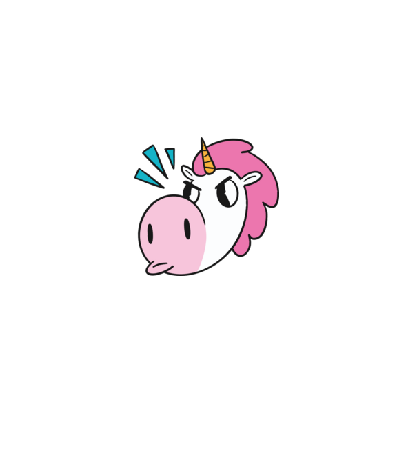 Unicorn supărat model gri pe tricou