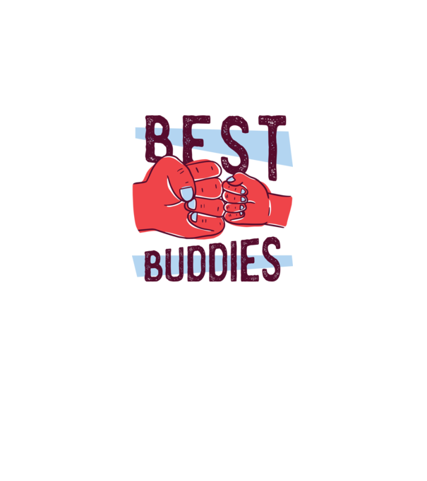 Best Buddies - Cei mai buni prieteni model alb pe tricou