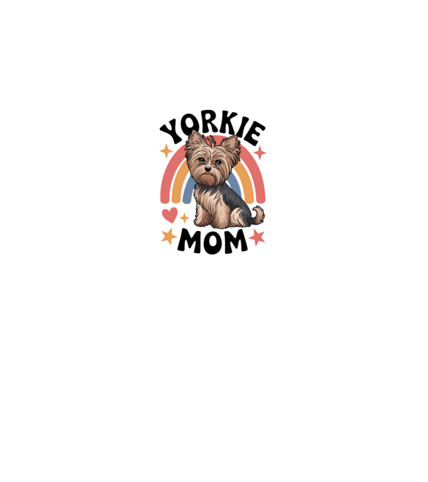 Yorkie Mom Alb model alb pe tricou