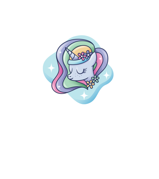 Cap de unicorn model turcoaz pe tricou