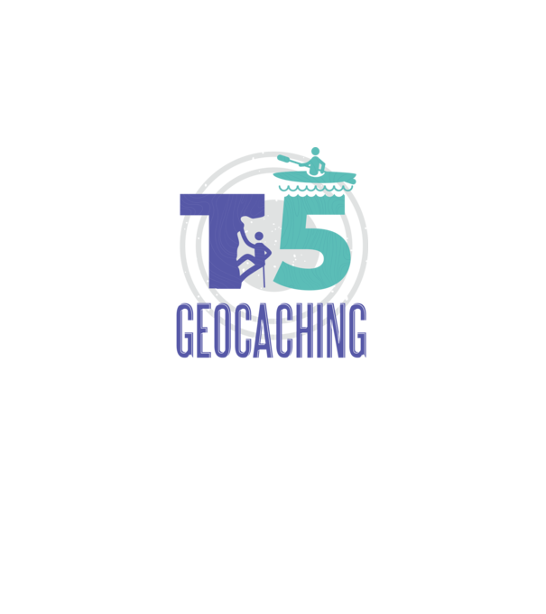 T5 Geocaching model negru pe tricou