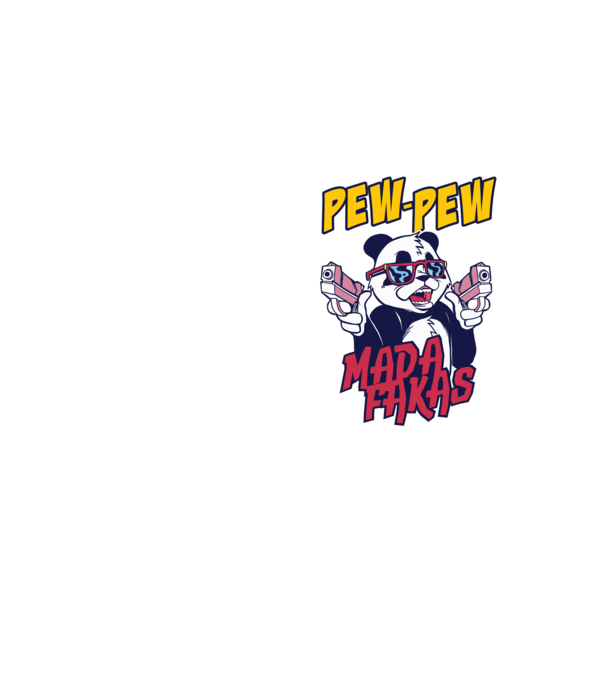 Pew Pew Pew Madafakas Panda model galben neon pe tricou