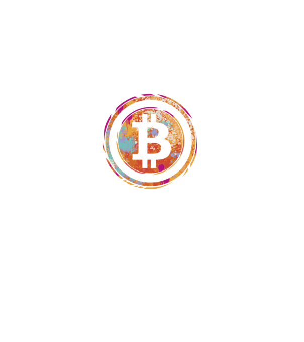 Bitcoin Watercolor model gri pe tricou