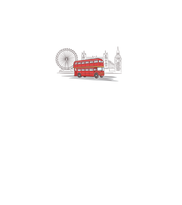 London Bus model alb pe tricou