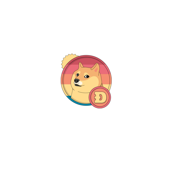 Doge Coin model gri pe tricou