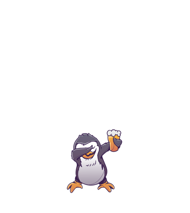 Pinguin cu Bere DAB model negru pe tricou