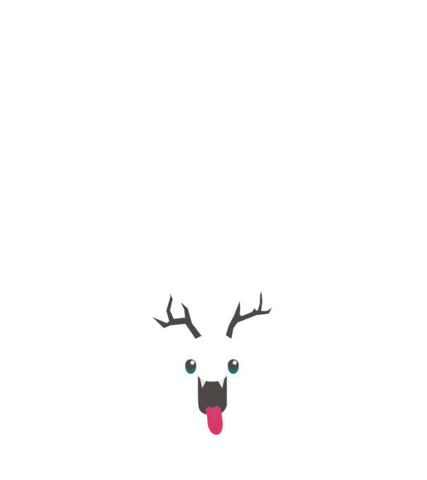 Funny Deer model alb pe tricou