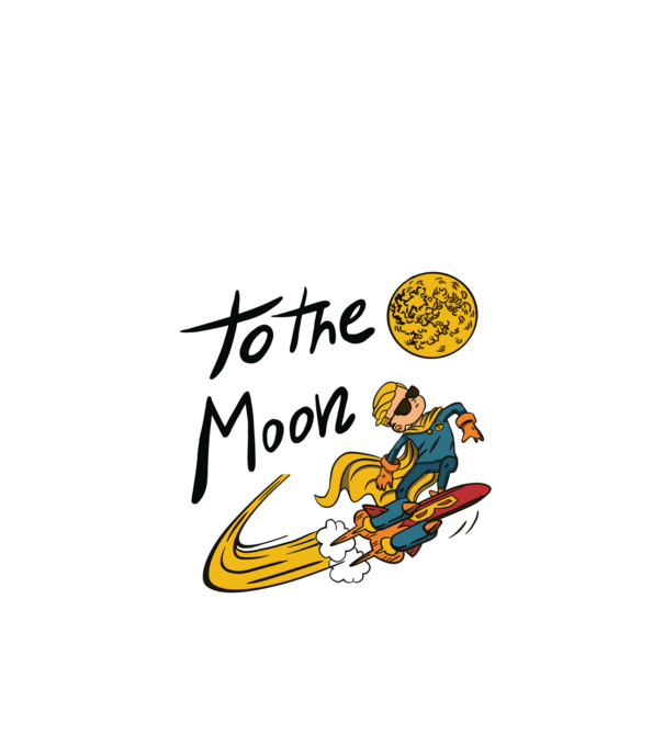 To the Moon Bitcoin model negru pe tricou